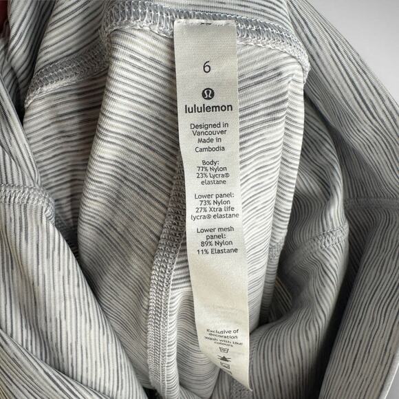 Lululemon Wunder‎ Under Scalloped Hem High-Rise Crop Leggings Size 6 Women's - Picture 6 of 8